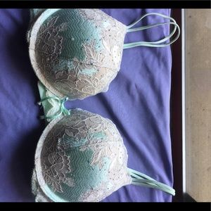 Embellished Mint Lace Miraculous Bombshell Pushup